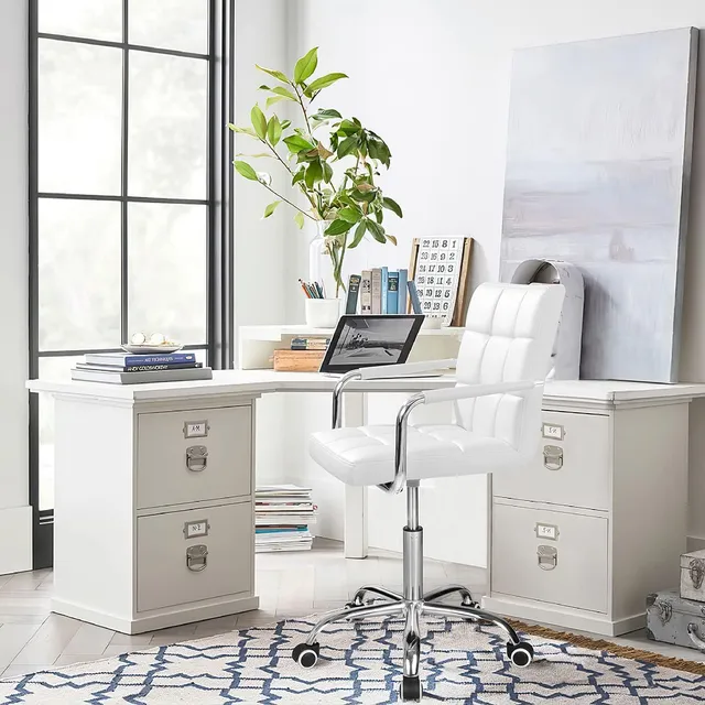 homall-office-leather-chair-b-rostuhl-schwarz-kunstleder-360 image 1