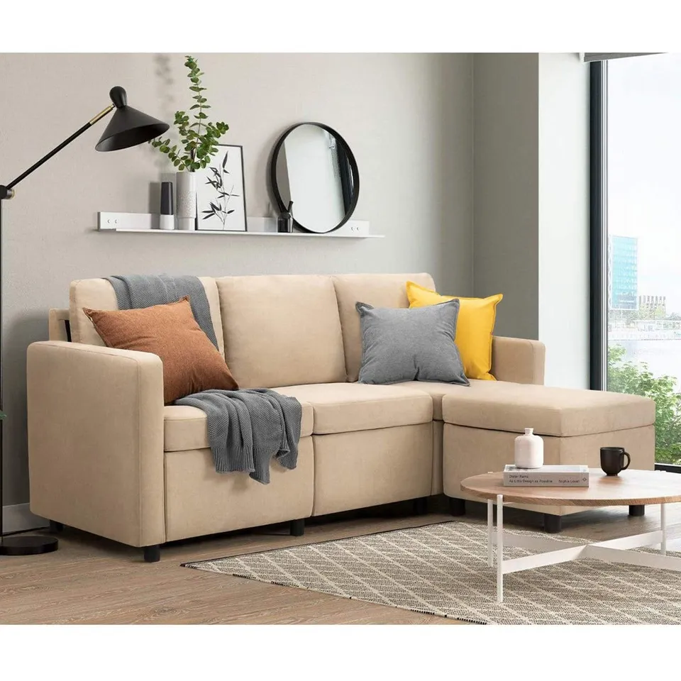 homall-sofa-ecksofa-l-form-beige-leinenoptik-mit-ottoman image 1