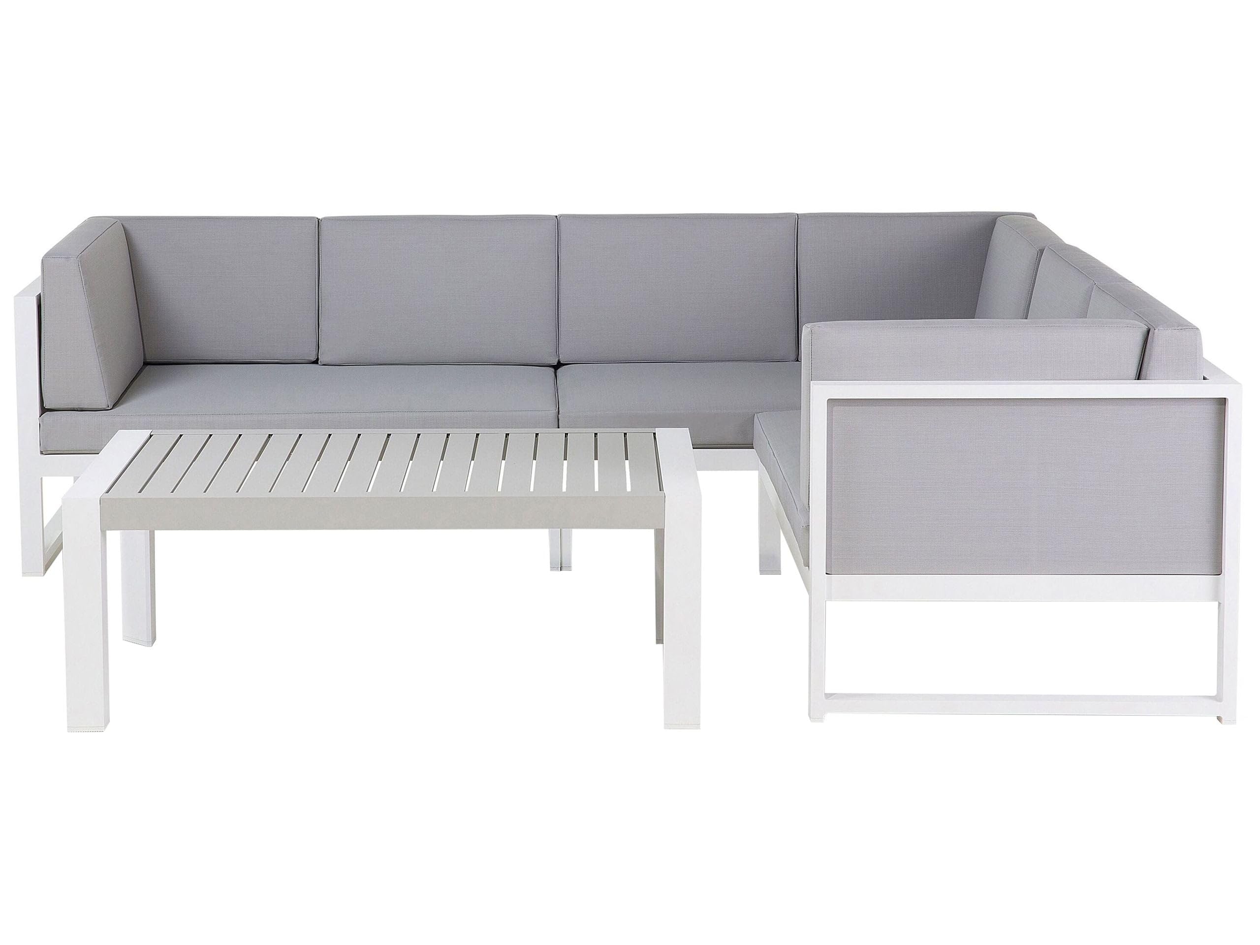 beliani-castella-lounge-set-aluminium-hellgrau-l-form image 1