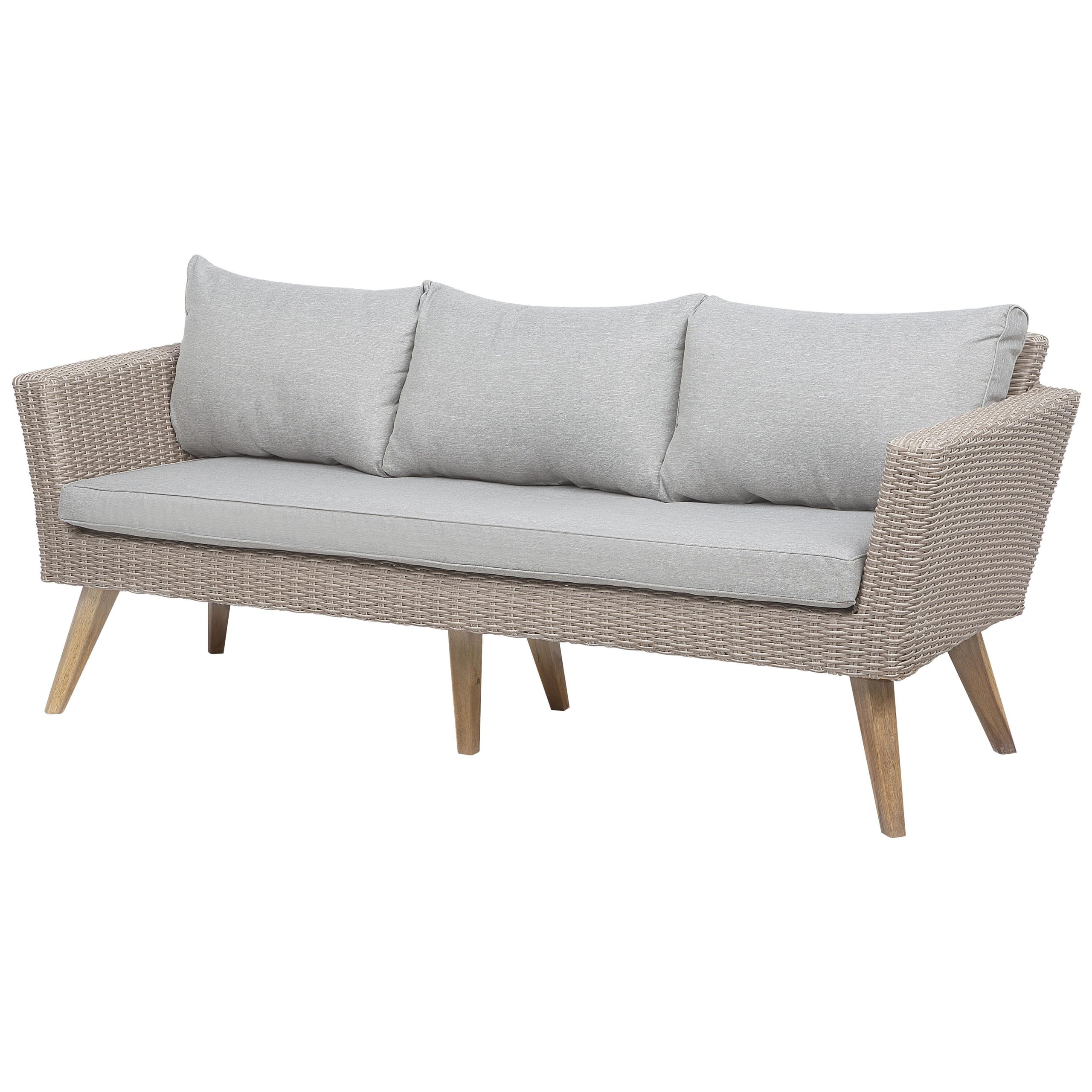 beliani-vittoria-xl-lounge-set-5-sitzer-rattan-braun-grau-4-tlg image 6