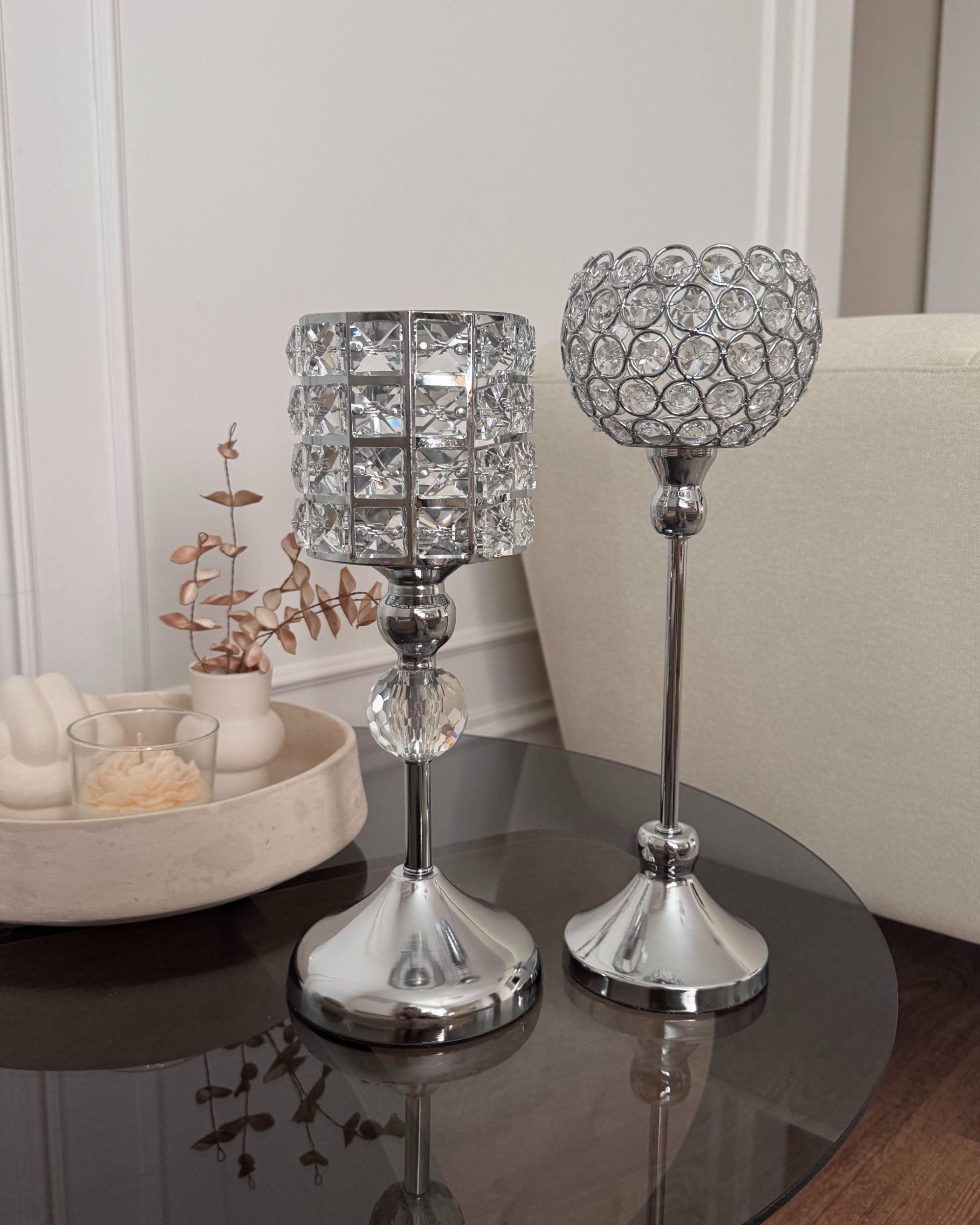 beliani-avord-kerzenst-nder-33-cm-glas-silbern image 6