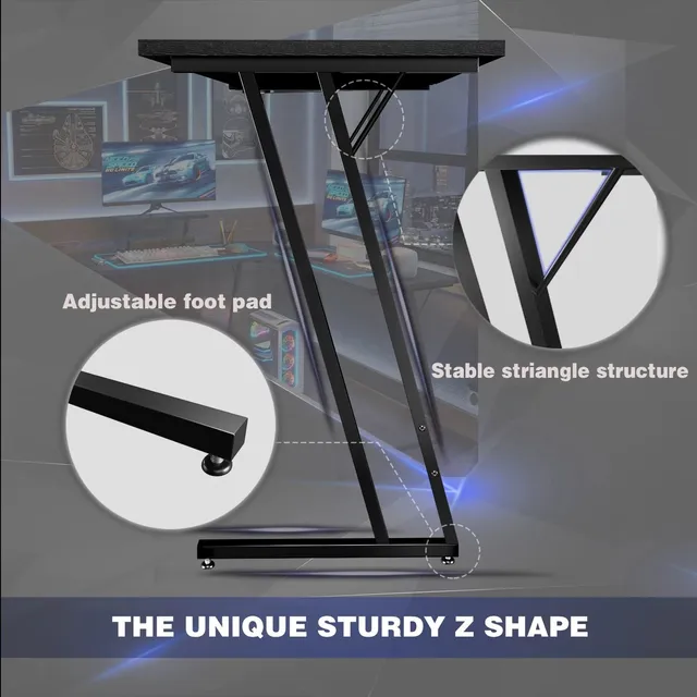 homall-gaming-desk-l-form-eckschreibtisch-schwarz-51-zoll image 1