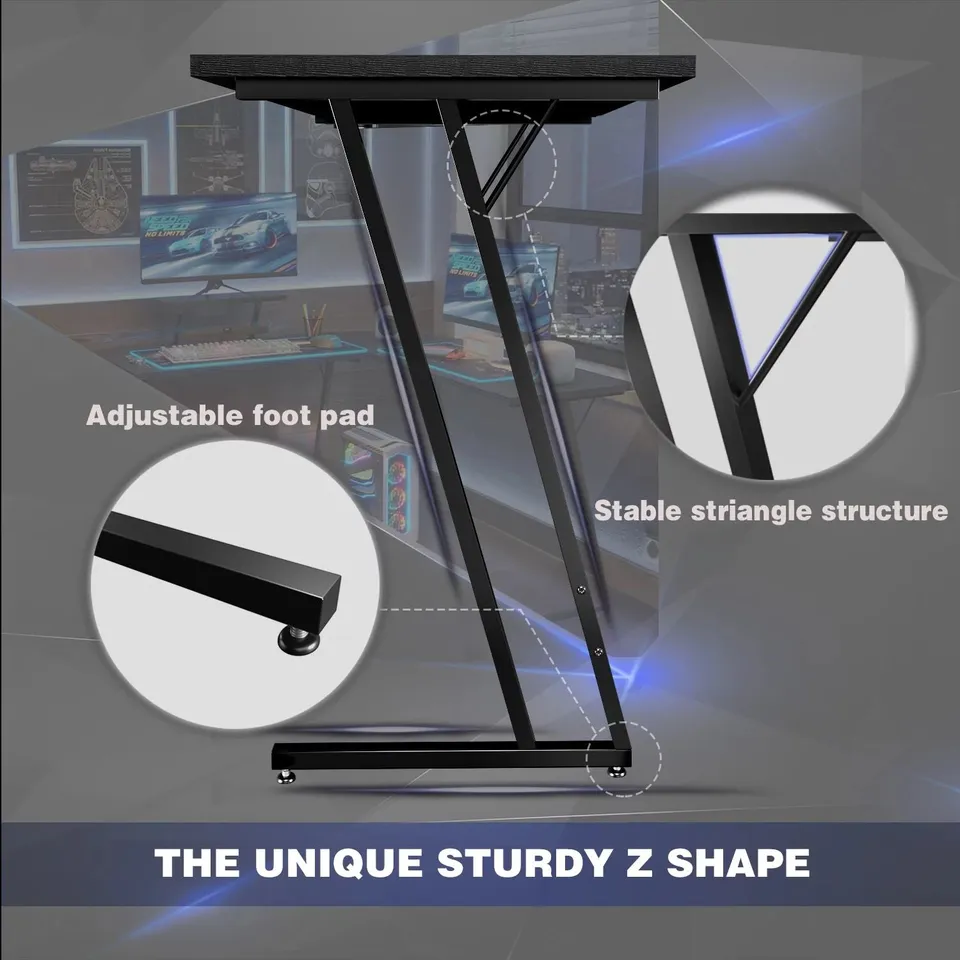 homall-gaming-desk-l-form-eckschreibtisch-schwarz-51-zoll image 1