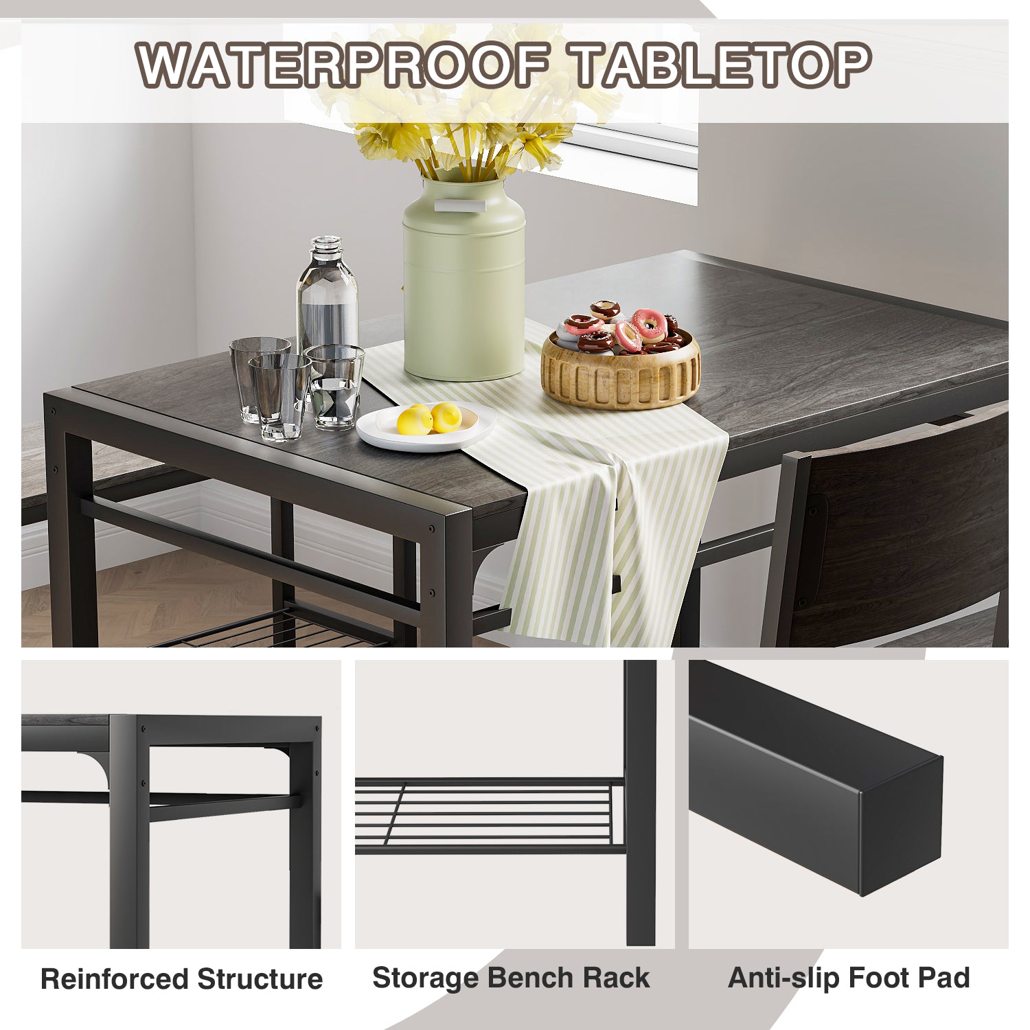 homall-patio-furniture-essgruppe-grau-4-teilig-mit-bank image 6