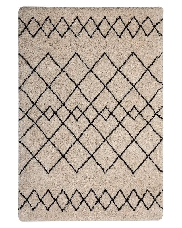 beliani-havsa-teppich-140x200-cm-beige-schwarz-zickzack image 1