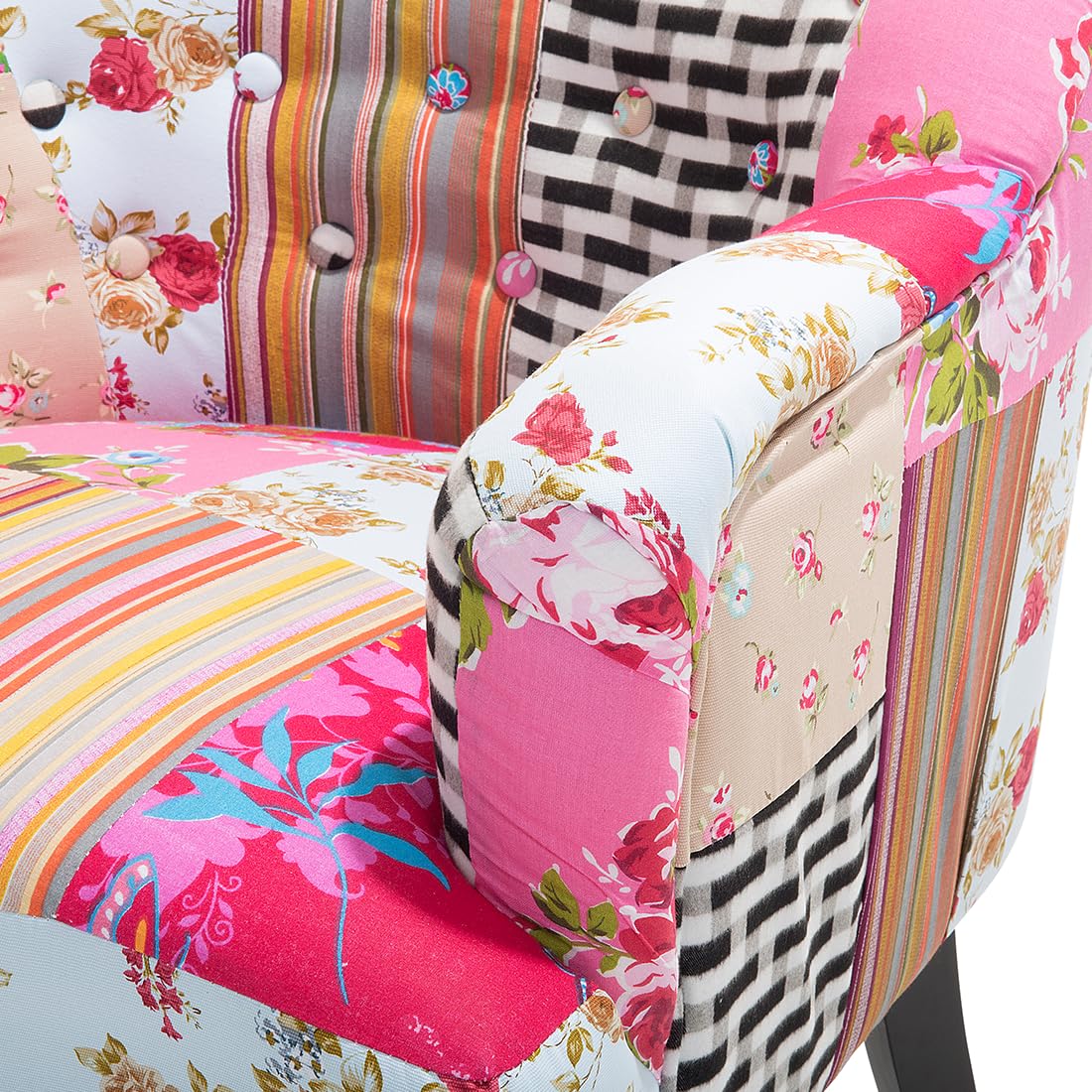 beliani-sessel-patchwork-rosa-stoffsessel-mandala-59-cm image 7