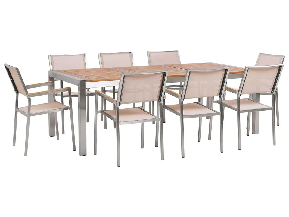 beliani-grosseto-gartenm-bel-set-eukalyptus-beige-8-st-hle-220cm image 1