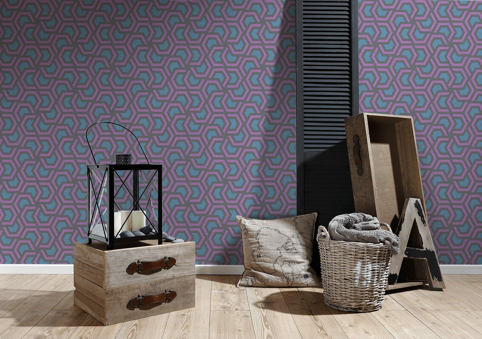 a-s-cr-ation-linen-style-36760-1-vliestapete-blau-geometrisch image 5