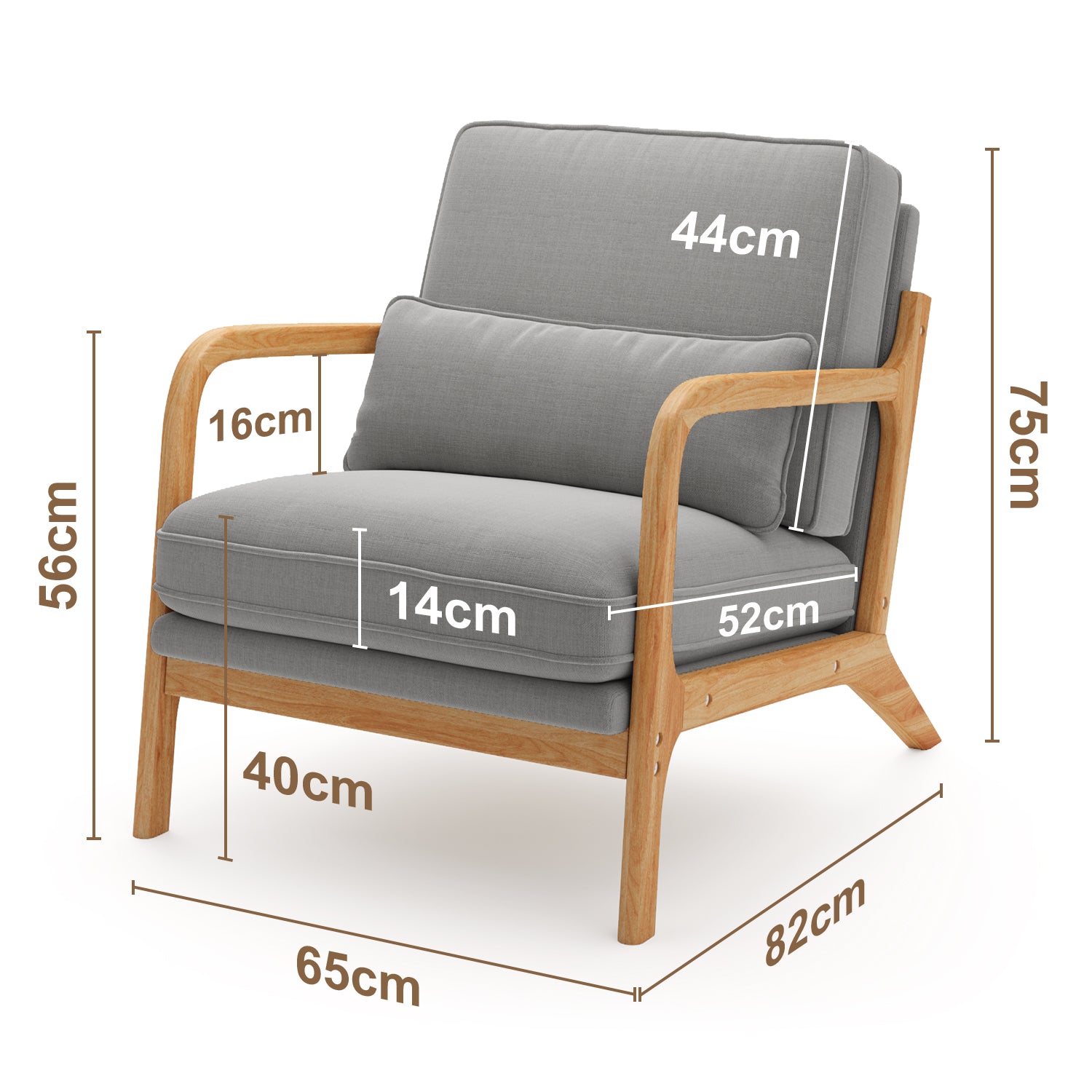 bealife-ar16-loungesessel-grau-holz-leinen-verstellbar image 3