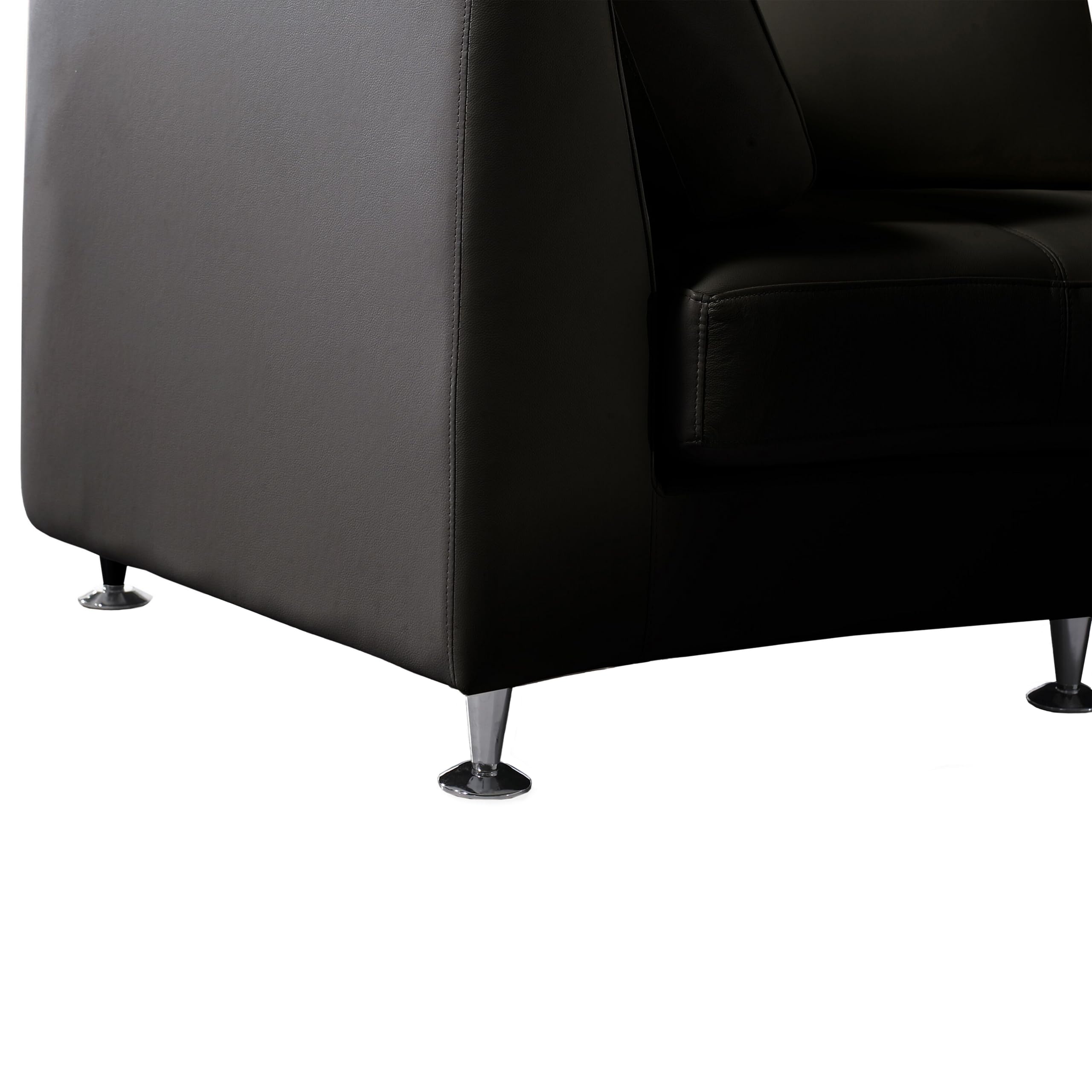 beliani-sofas-rotunde-halbkreis-sofa-schwarz-echtleder image 7