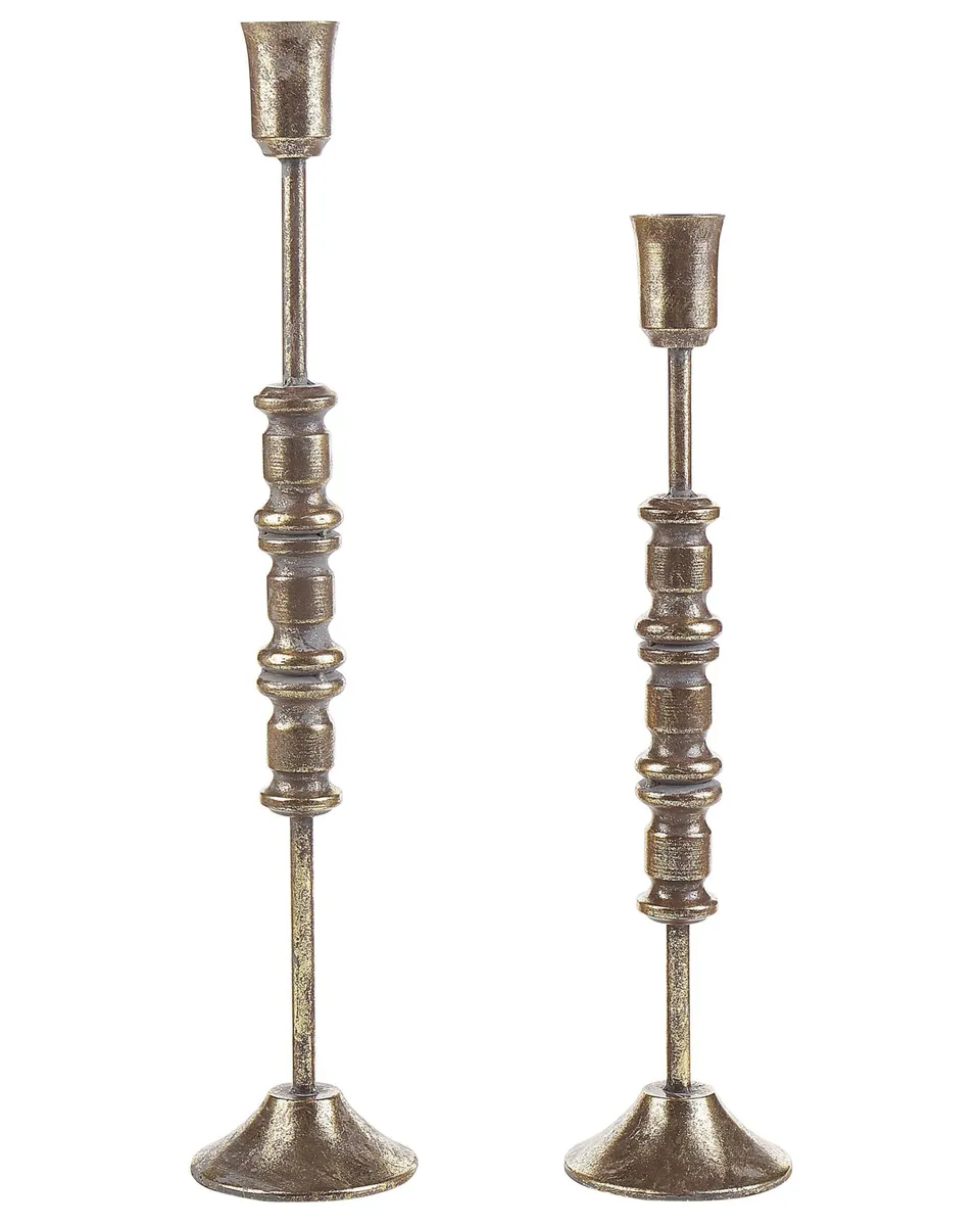 beliani-salamina-kerzenhalter-2er-set-metall-gold-63-49-cm image 1