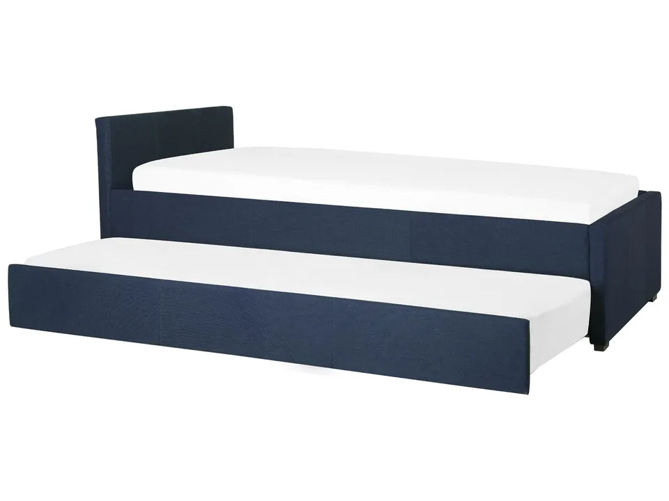 beliani-marmande-tagesbett-80x200-blau-leinenoptik-ausziehbar image 1