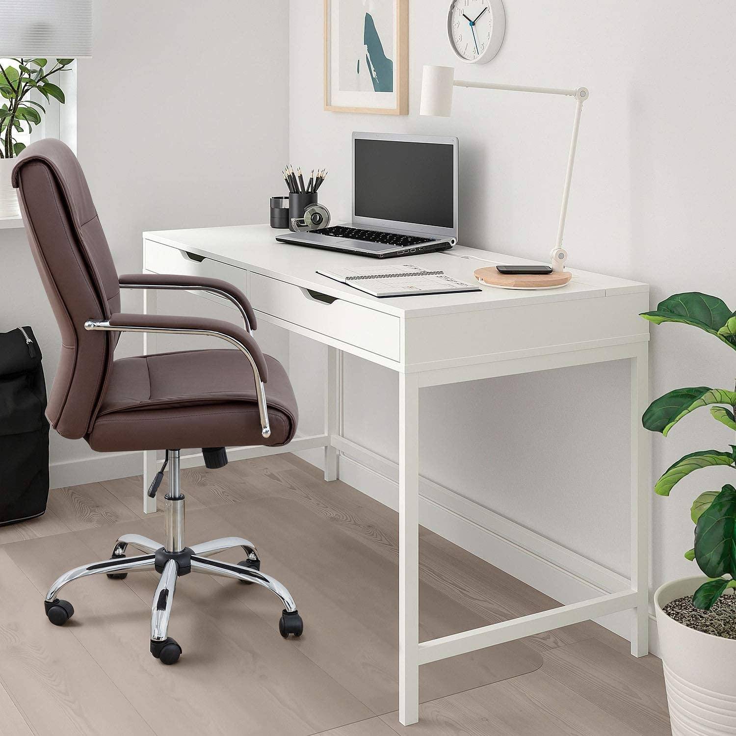homall-office-leather-chair-chefsessel-braun-leder-h-henverstellbar image 2