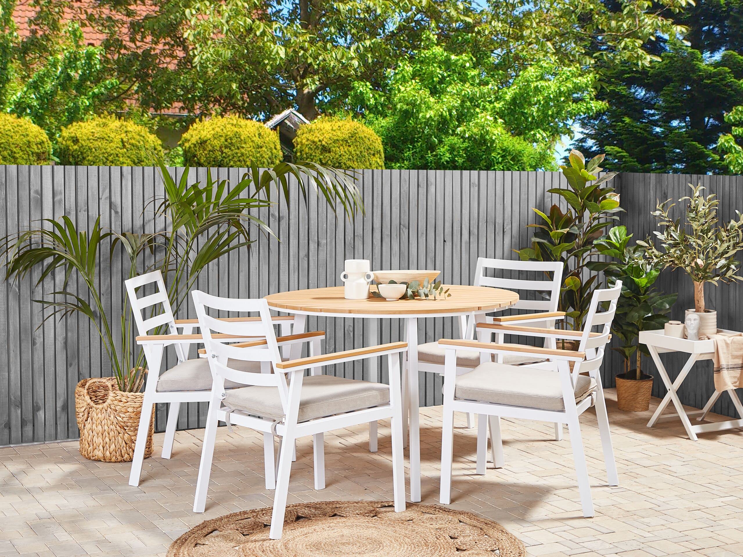 beliani-cavoli-gartenset-tisch-4-st-hle-wei-beige-alu image 2