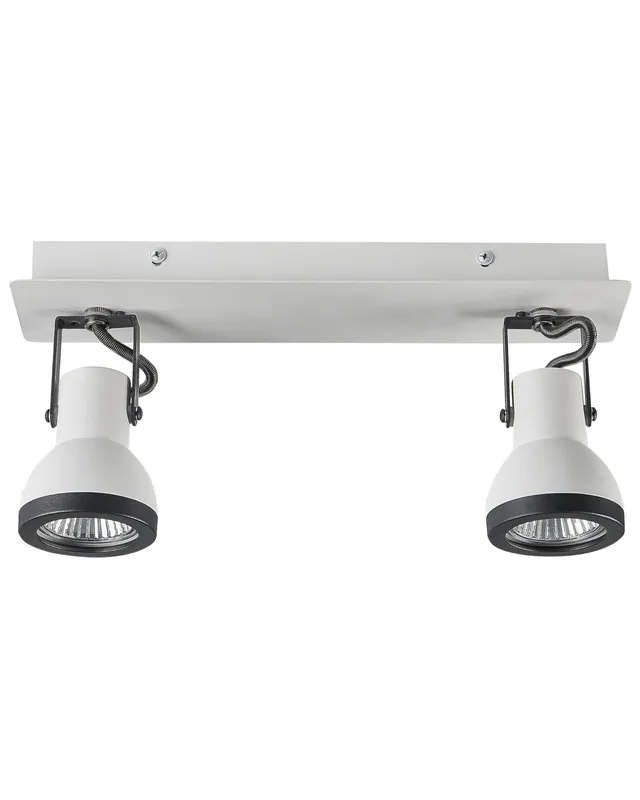 beliani-baro-deckenlampe-2-flammig-wei-schwarz-metall image 1