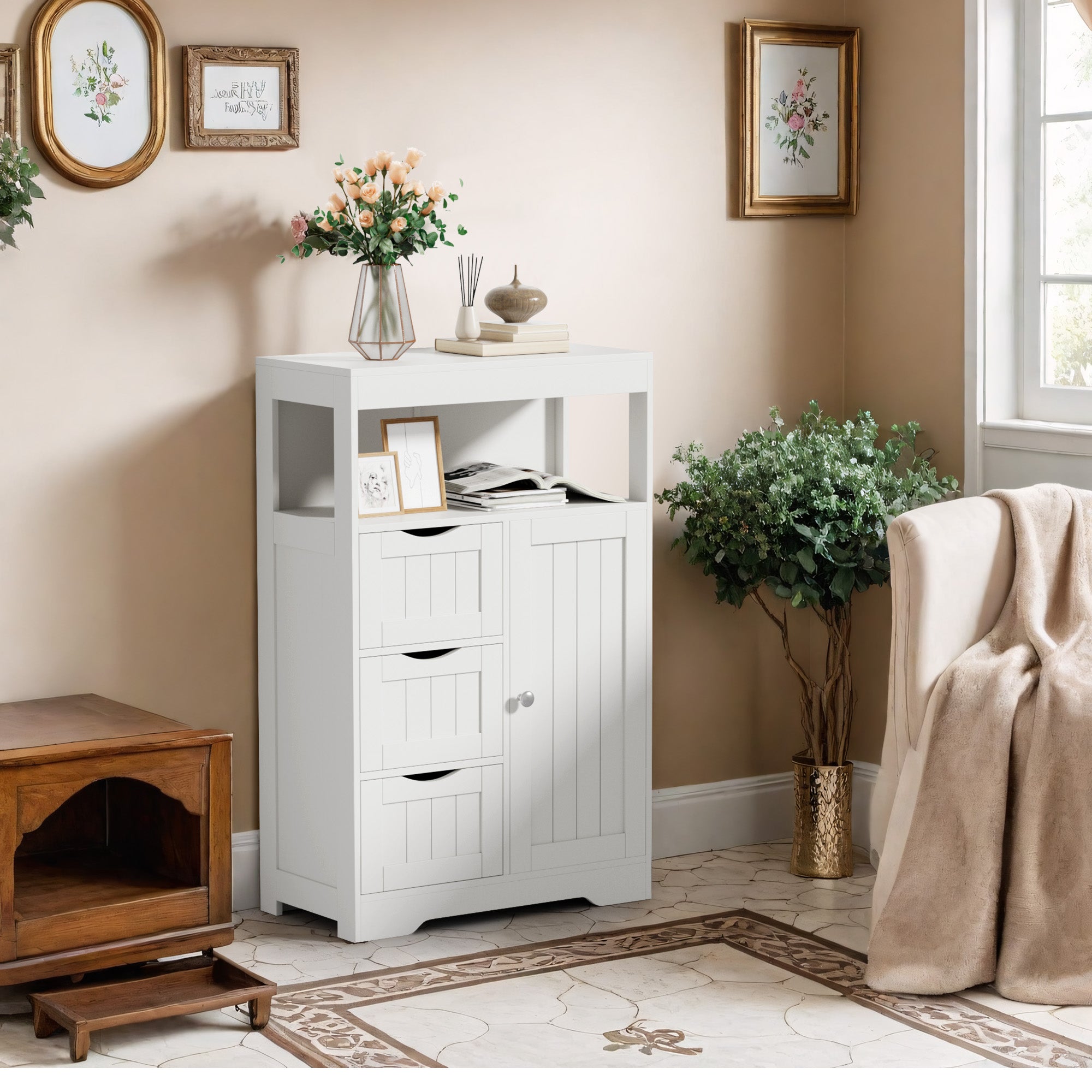 homall-shelf-badezimmerschrank-wei-mit-3-schubladen image 7