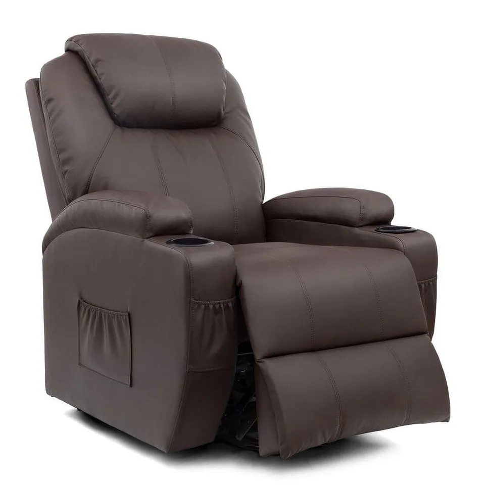 homall-recliner-chair-massagesessel-kunstleder-schwarz image 1