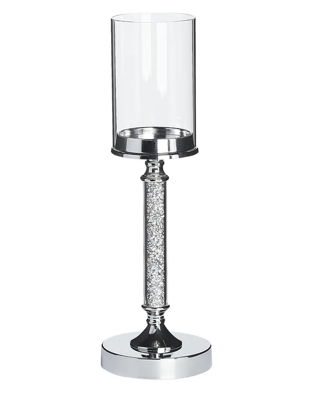 beliani-abbeville-kerzenst-nder-silber-41-cm-f-r-stumpenkerzen image 1