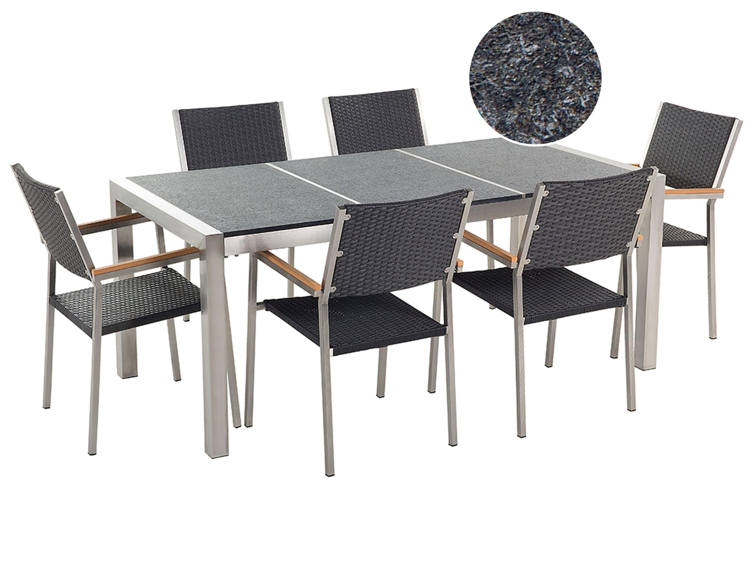 beliani-gartenm-bel-set-180-cm-mit-6-rattanst-hlen-schwarz-grau image 1