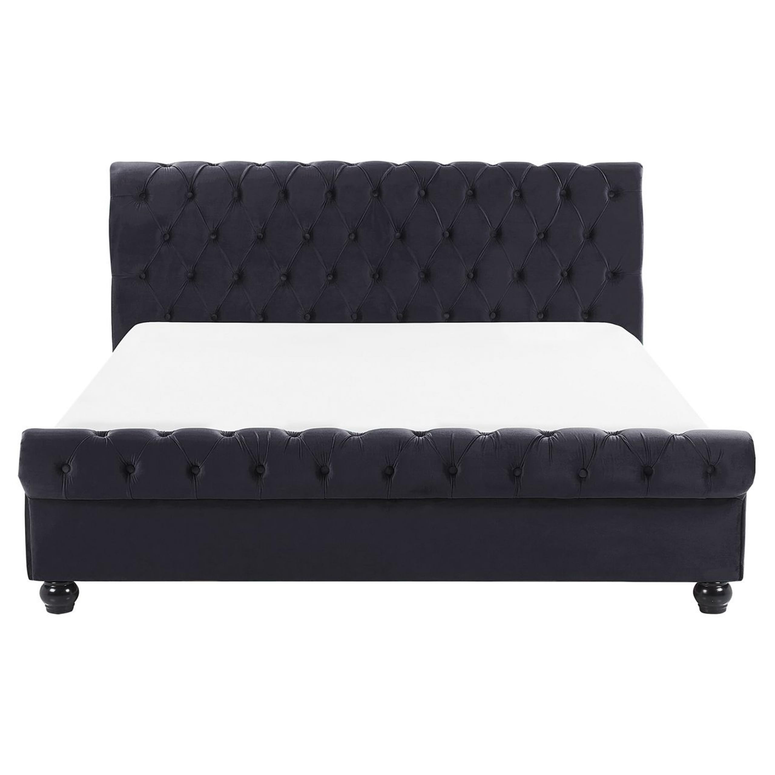 beliani-avallon-bett-samt-schwarz-chesterfield-160x200-mit-rost image 4