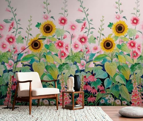 a-s-cr-ation-fototapeten-398831-fototapete-blumen-rosa-gelb-1-59m image 5