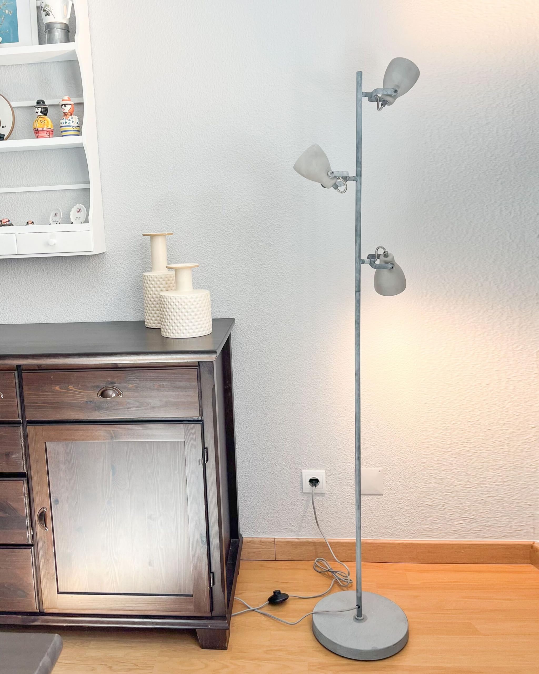 beliani-mistago-stehlampe-beton-hellgrau-modern image 2