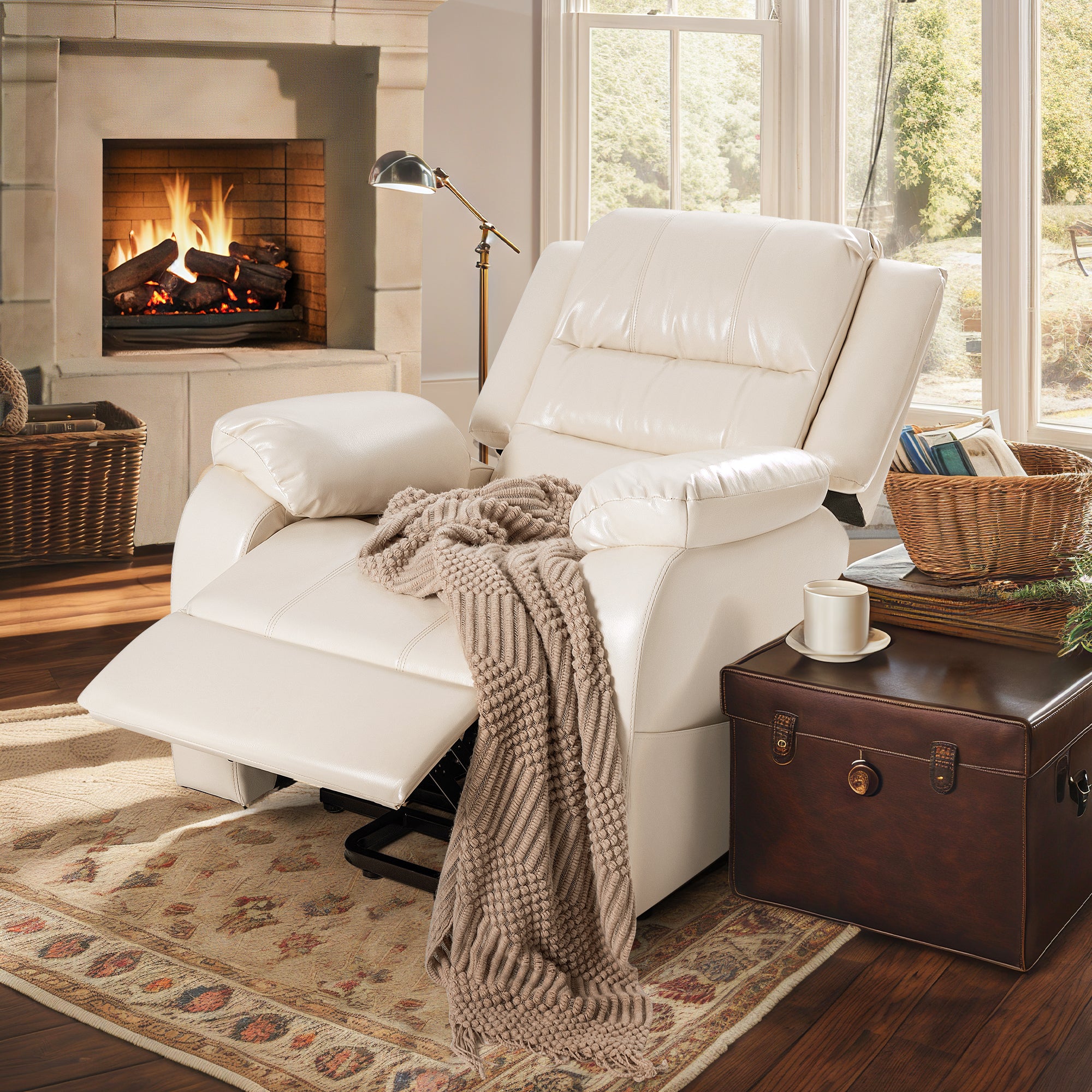 homall-recliner-chair-aufstehsessel-leder-schwarz-elektrisch image 2