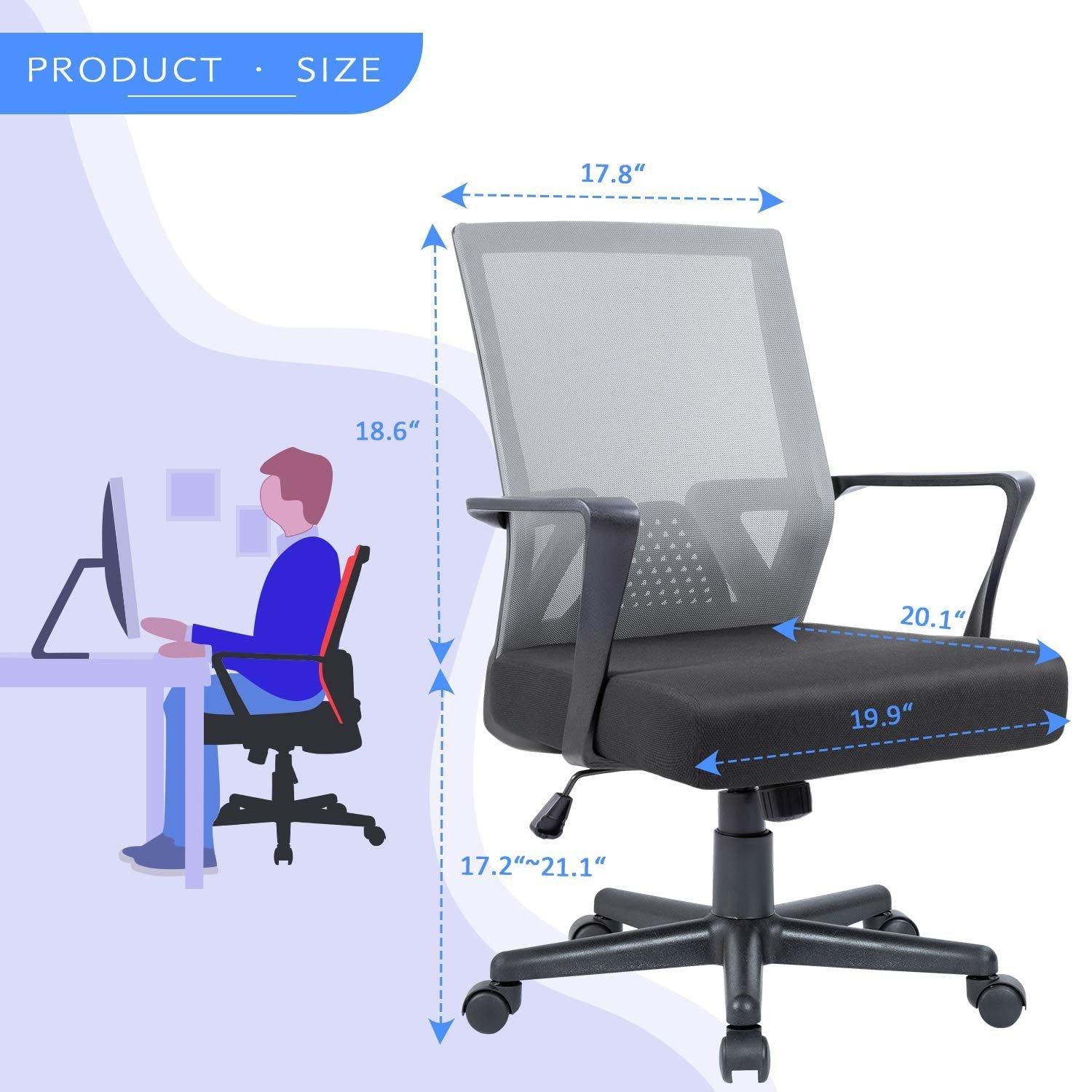 homall-office-mesh-chair-b-rostuhl-schwarz-netz-mit-armlehnen image 7