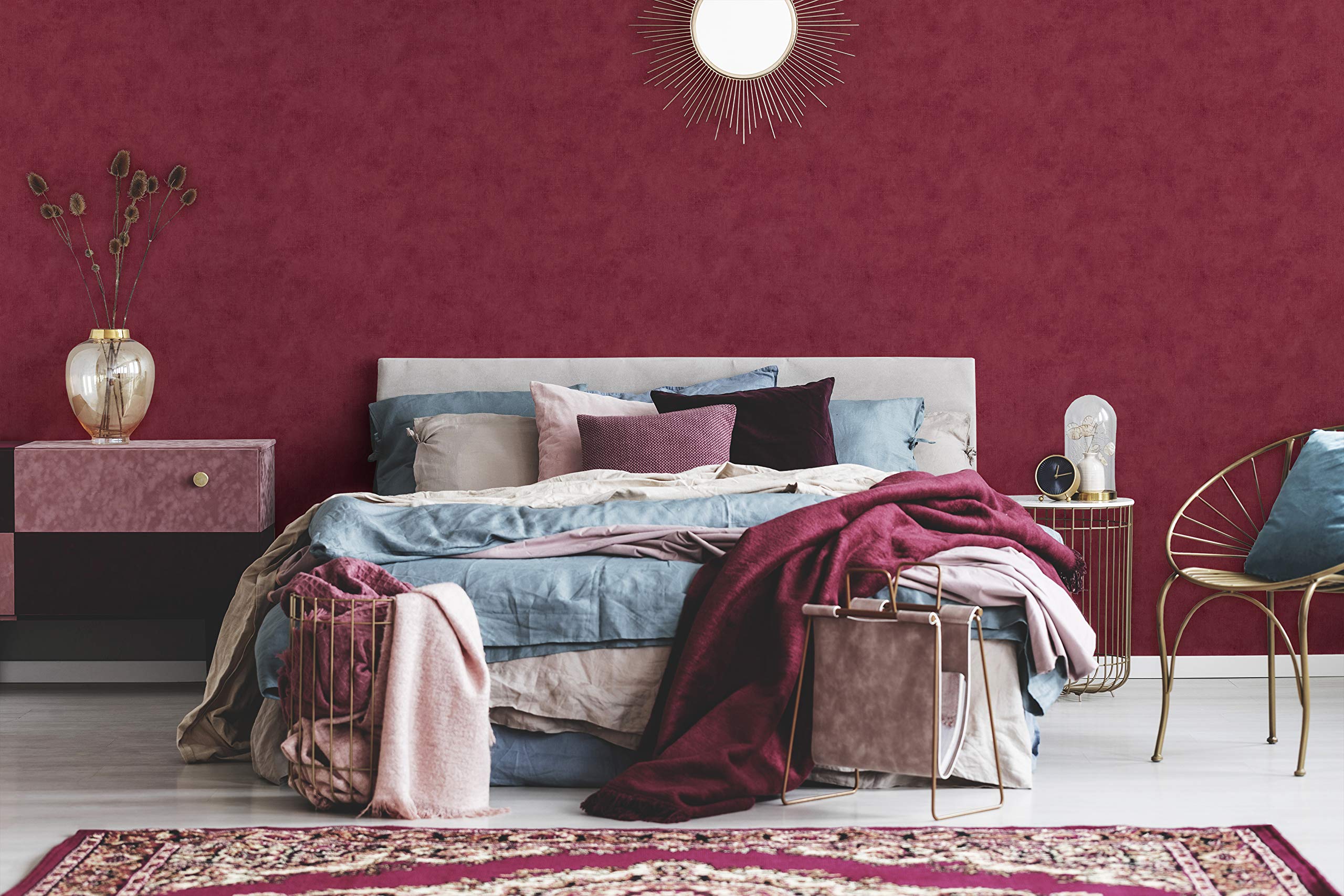 a-s-cr-ation-boho-love-36457-6-vliestapete-uni-rot-10-05-m image 5