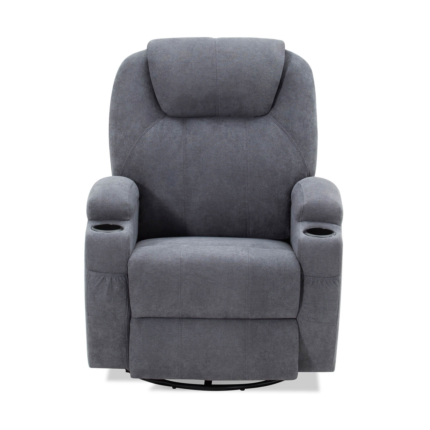 homall-recliner-chair-relaxsessel-massagesessel-stoff-grau image 2