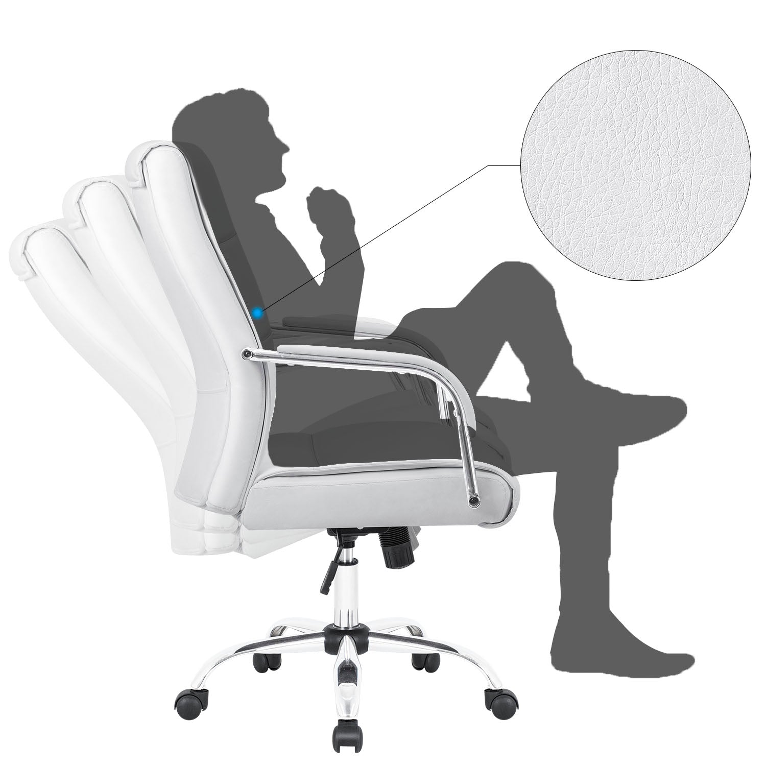 homall-office-leather-chair-chefsessel-braun-hochlehner image 3