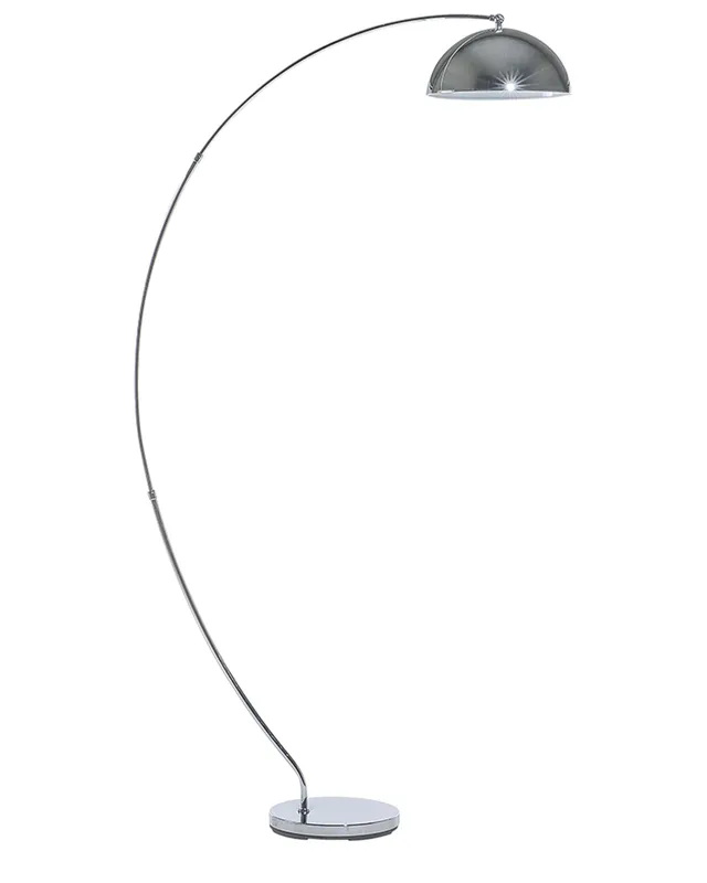 beliani-kama-bogen-stehlampe-silber-metall-188-cm image 1