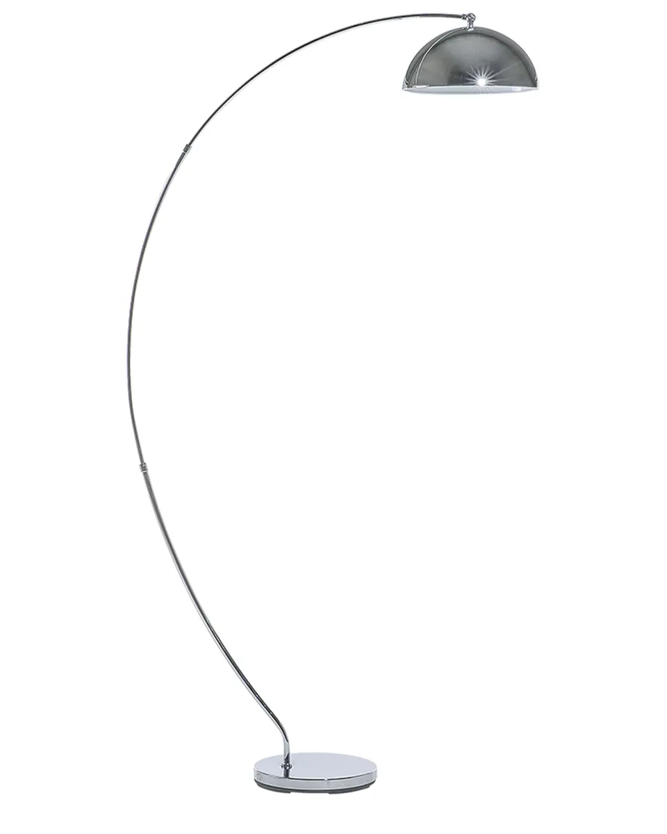 beliani-kama-bogen-stehlampe-silber-metall-188-cm image 1