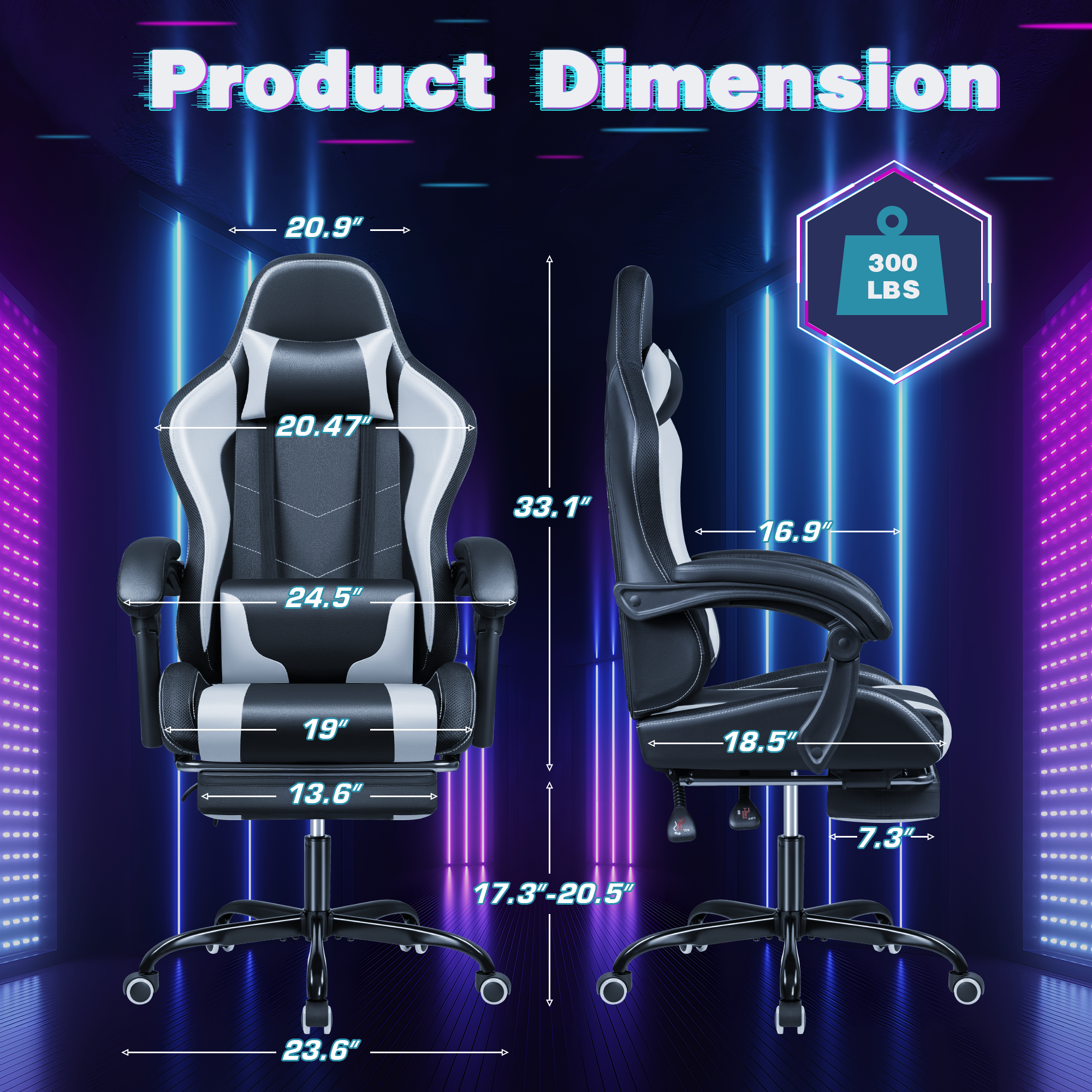 homall-gaming-desk-set-tisch-stuhl-l-form-rgb-schwarz image 1