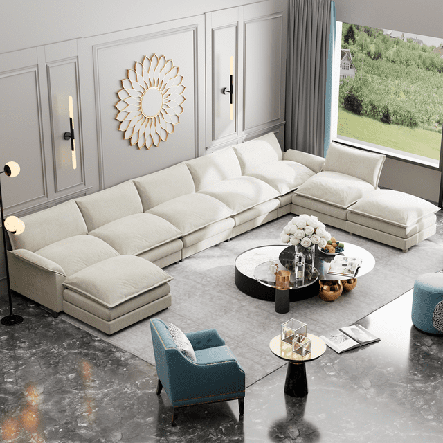 homall-sofa-u-form-wohnlandschaft-grau-8-sitzer-modular-chenille image 5