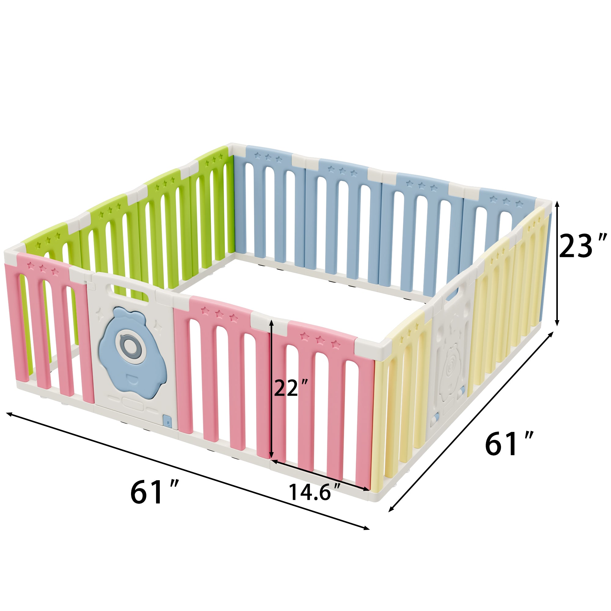 homall-shelf-laufstall-16-paneele-bunt-kunststoff-mit-t-r image 7