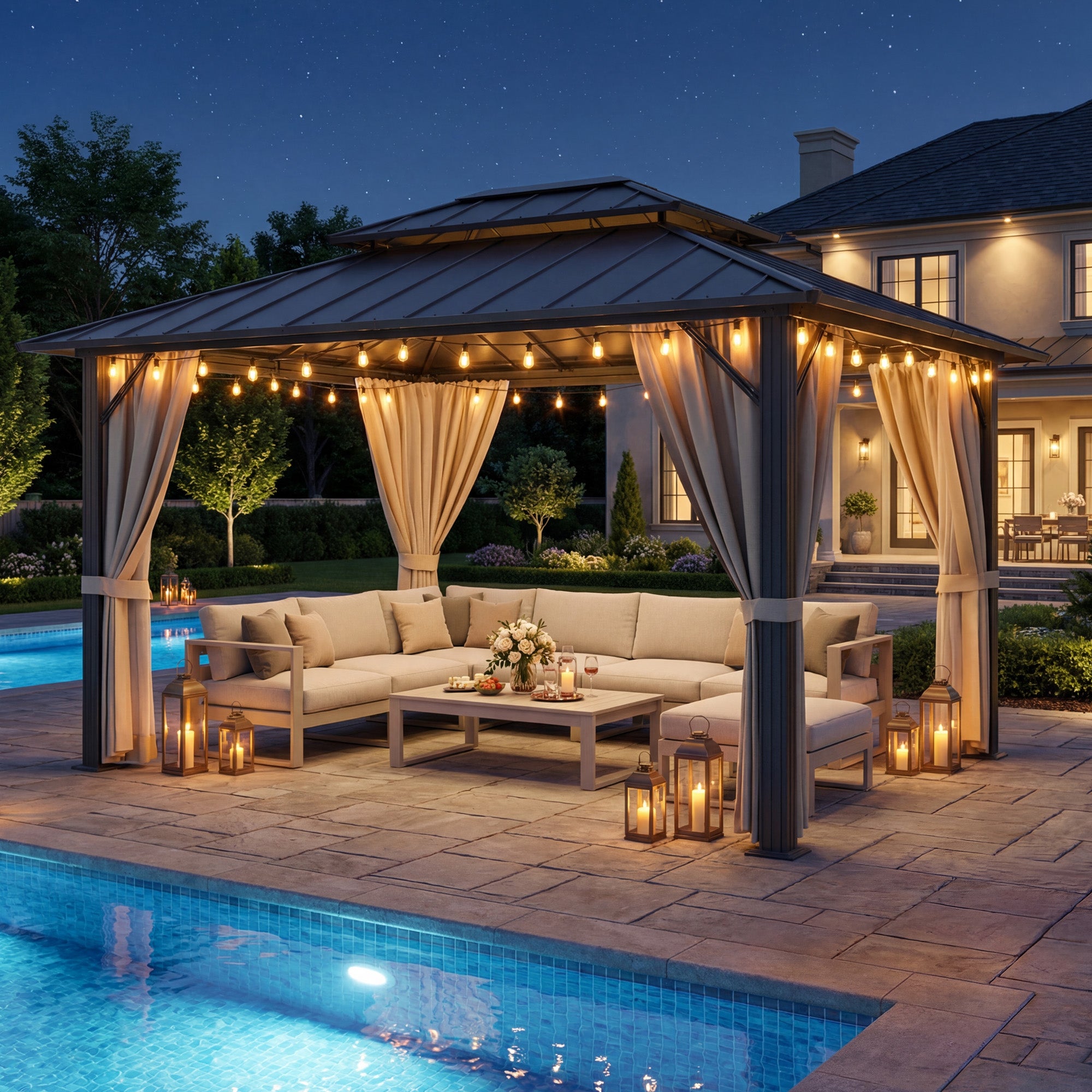 homall-patio-furniture-gartenpavillon-alu-3x3-6m-doppeldach image 3