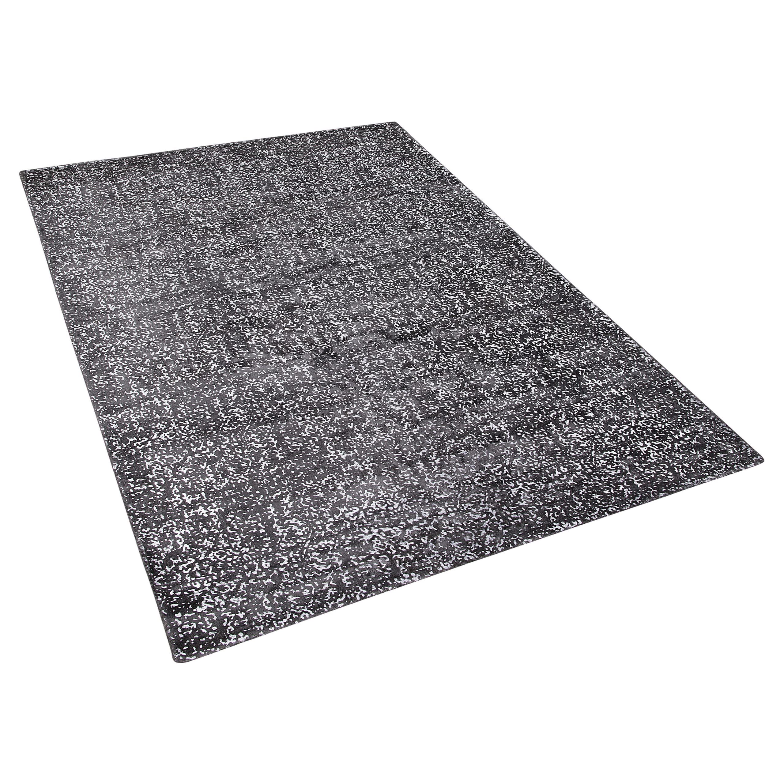 beliani-esel-teppich-140x200-dunkelgrau-kurzflor-silber image 4