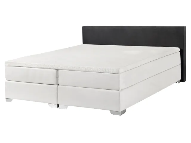 beliani-boxspringbett-160x200-kunstleder-schwarz-wei-h2 image 1