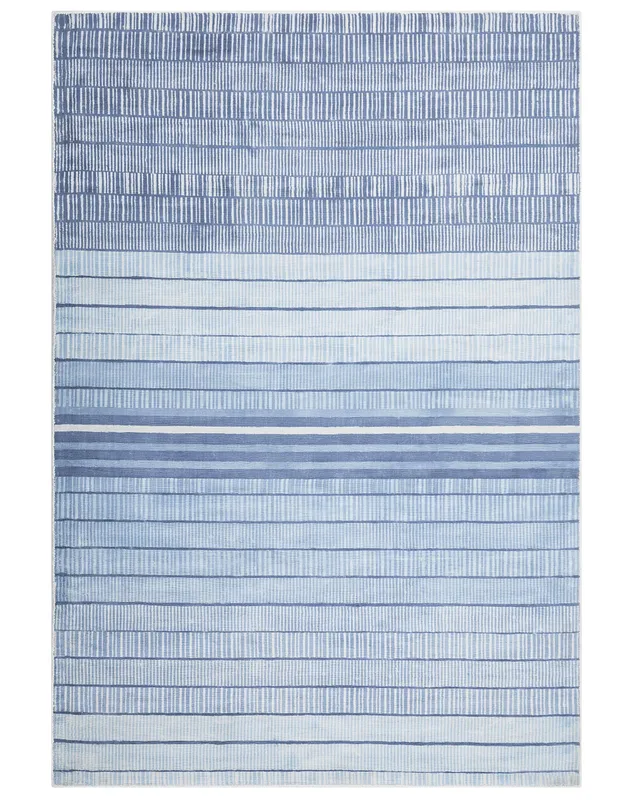 beliani-yardere-teppich-160x230-cm-hellblau-viskose-gestreift image 1
