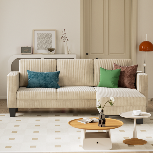 homall-accent-chair-samtsessel-grau-l-form-umwandelbar image 2