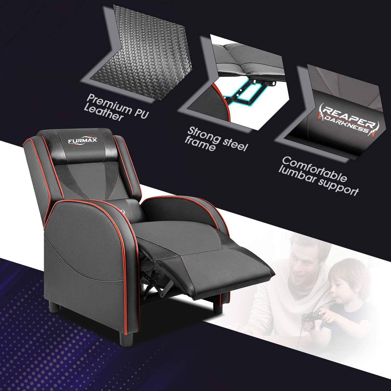 homall-gaming-recliner-sessel-pu-leder-schwarz-90-180-grad image 4