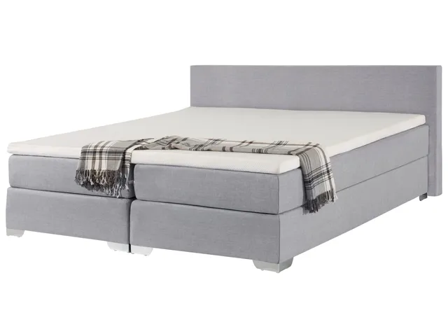 beliani-president-boxspringbett-hellgrau-180x200-cm image 1