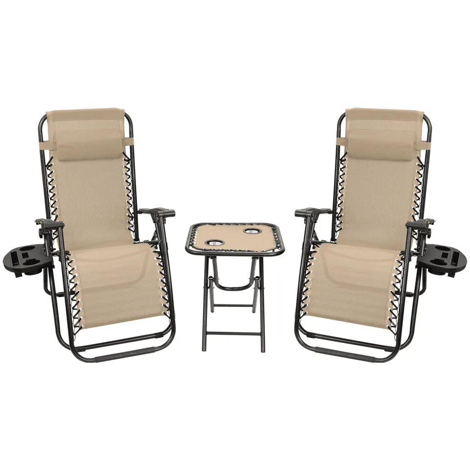homall-patio-furniture-zero-gravity-set-beige-mit-tisch-3-teilig image 1