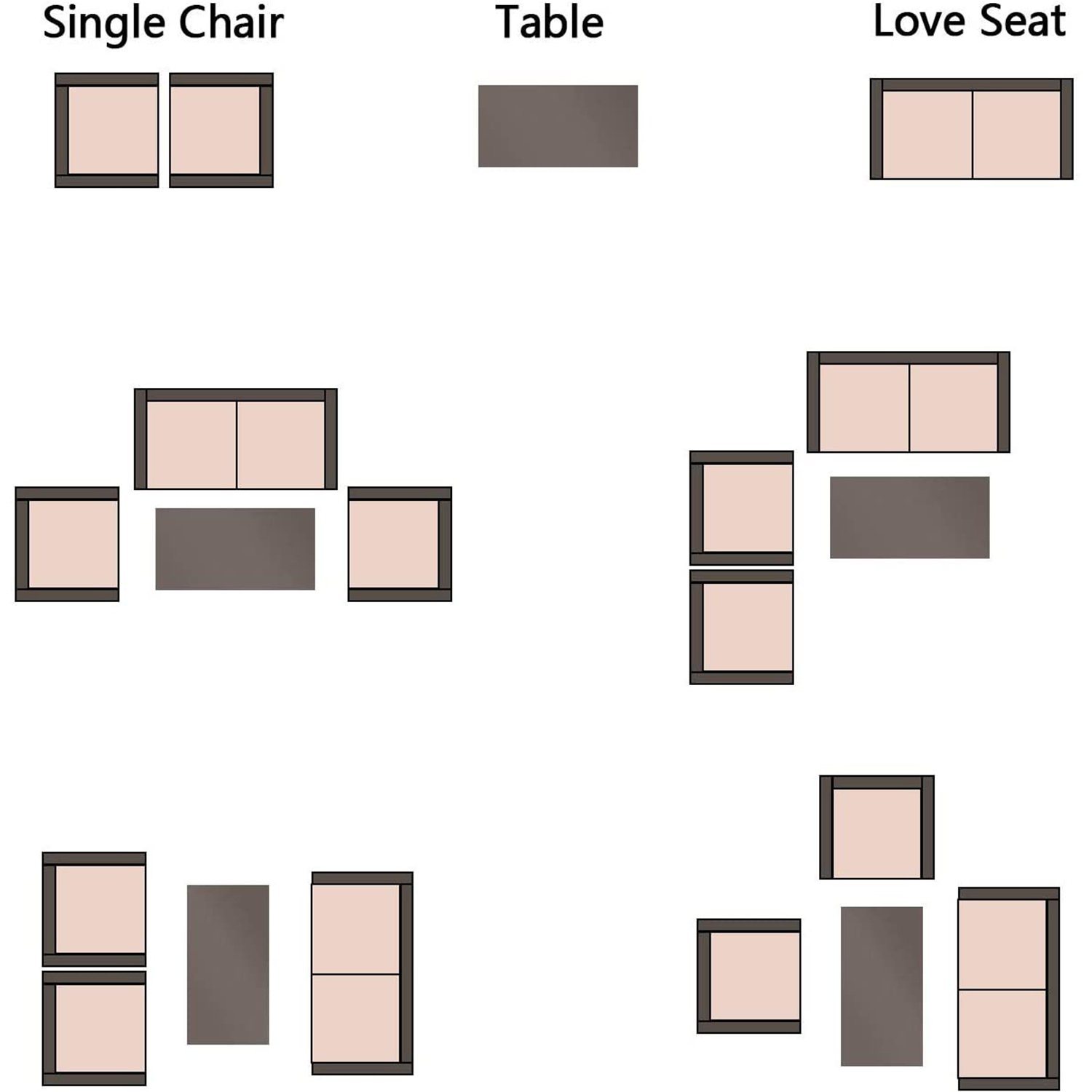 homall-sitzgruppe-rattan-4-teilig-garten-lounge-beige image 6
