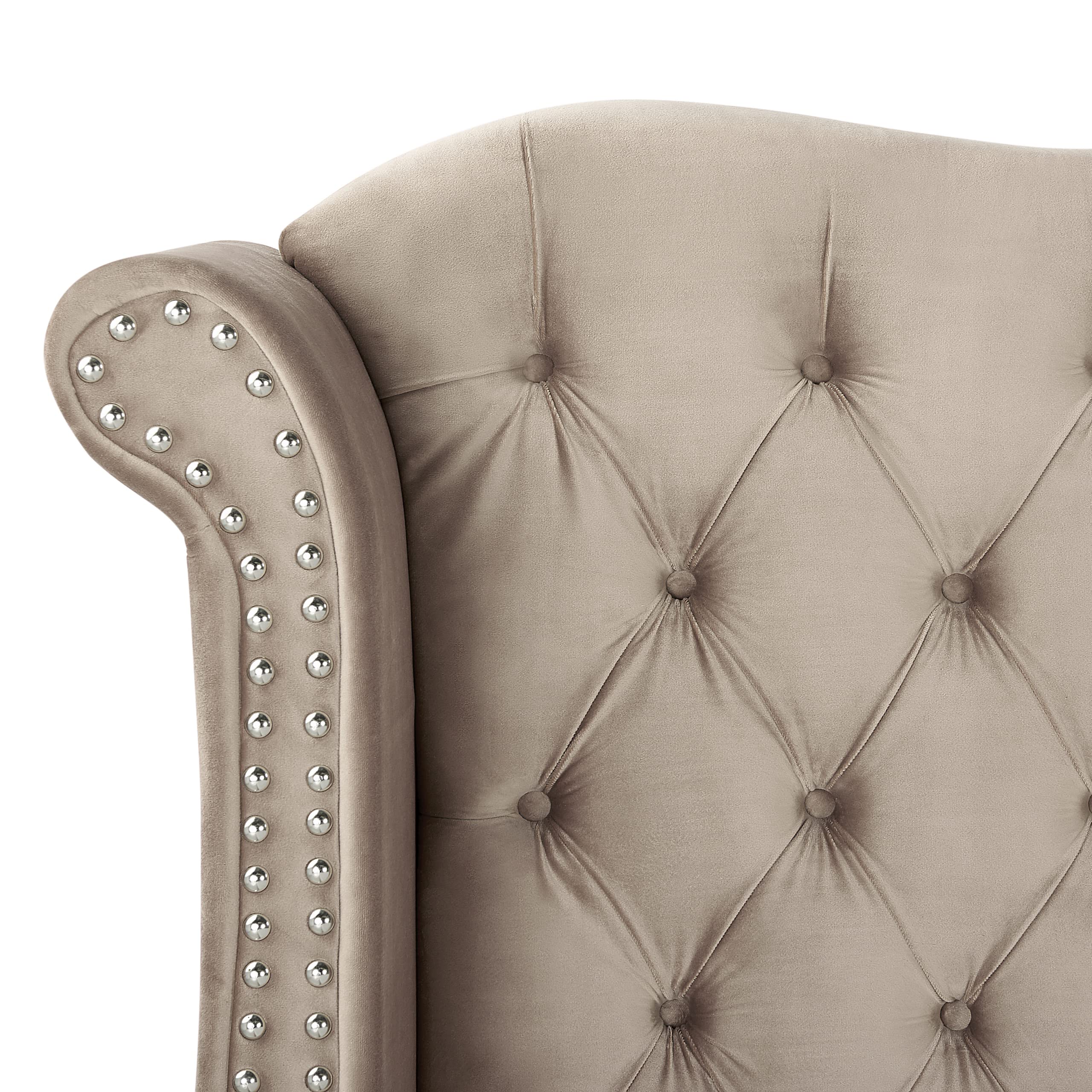 beliani-ayette-bett-180x200-cm-samt-taupe-chesterfield image 8