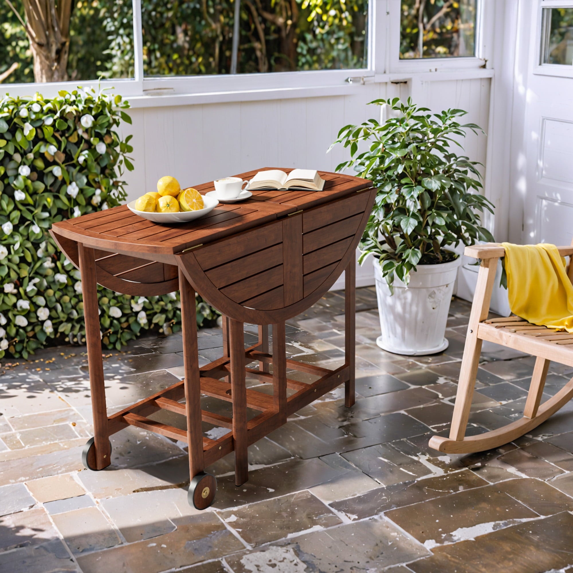 homall-modern-dining-chair-esstisch-set-braun-klappbar image 2
