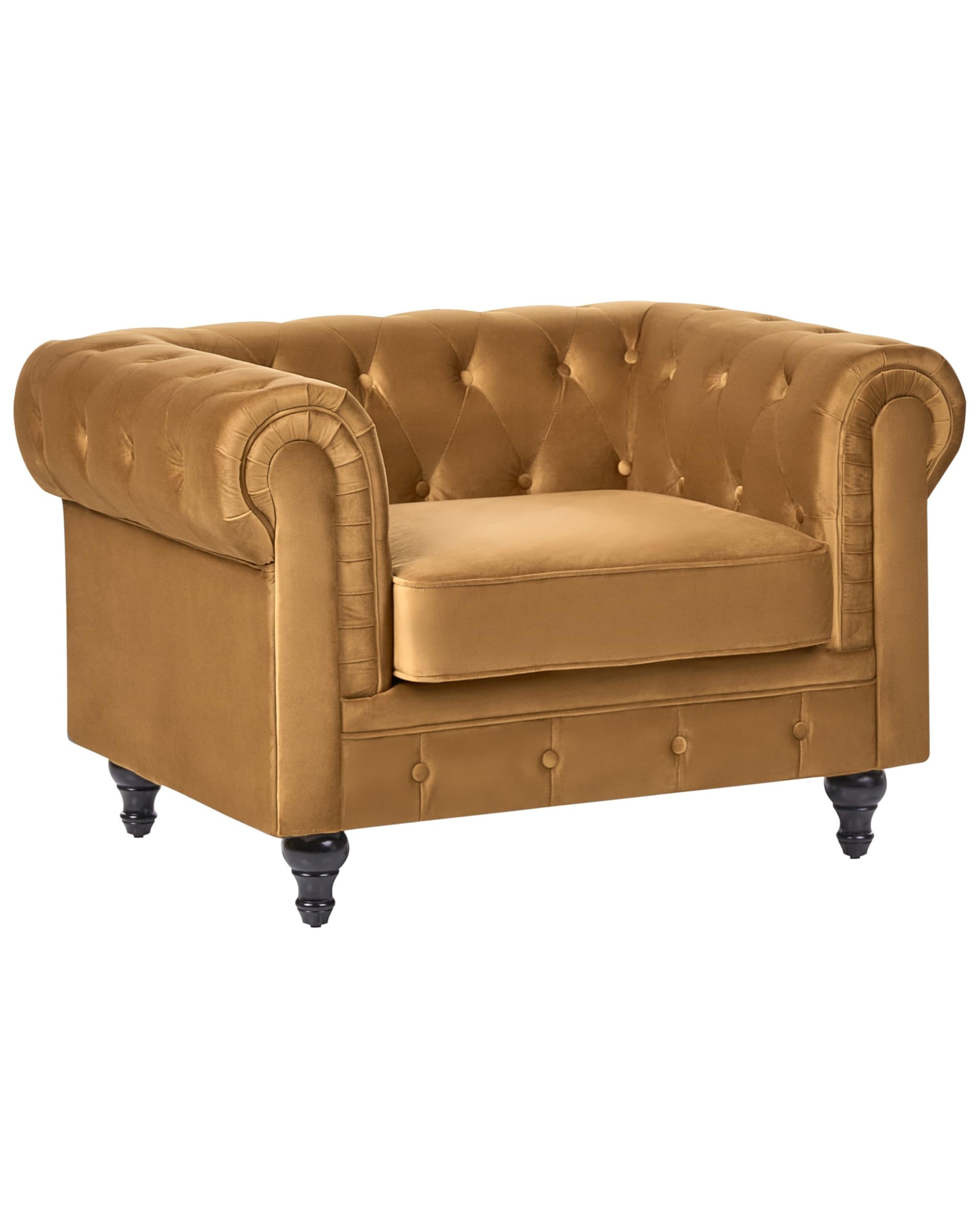 beliani-chesterfield-sessel-samt-senfgelb-englisch image 1
