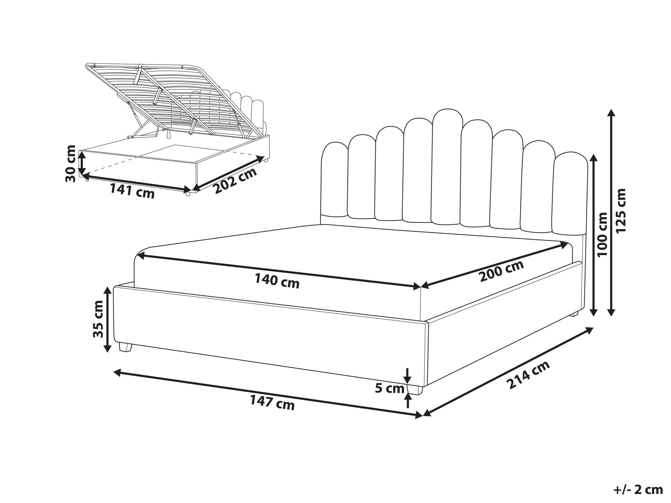 beliani-vincennes-polsterbett-140x200-samt-taupe-mit-stauraum image 3