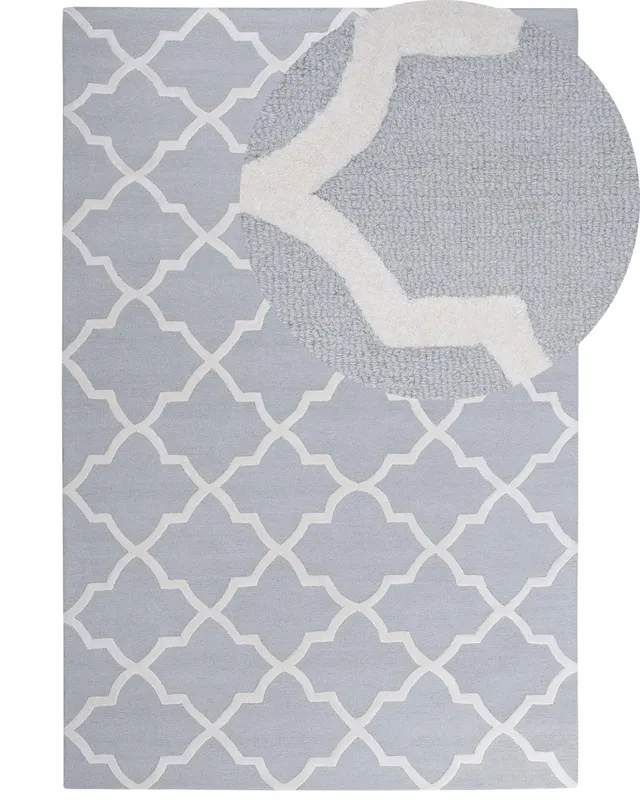 beliani-silvan-teppich-200x300-cm-grau-beige-gemustert image 1